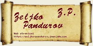 Željko Pandurov vizit kartica